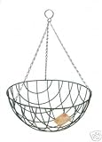 Outdoor Living : Gardman Traditional Hanging Basket - 350mm Green