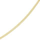 14K Yellow Gold Three Strand Fancy Chain - 18 inches