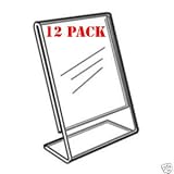Advantage (12 Pack) 8.5 X 11 Slant Back Clear Acrylic Sign Holder Ad Frame by Advantage