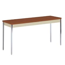 Sandusky Lee AT7236-PU Putty Powder Coat Activity/Utility Table with Oak Top, 29" Height x 72" Width x 36" Depth