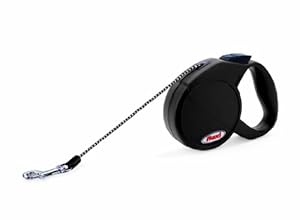 Flexi Cat & Small Animal Retractable Cord Leash, One Size, 10-Feet Long, Supports up to 18-Pound, Black