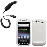 White Hard Case / Cover / Shell & Car Charger for Samsung Nexus S / i9020 / ....