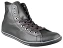 Converse Slim Chuck Taylor Leather Hi Top Shoes in Black Monochrome (117634)