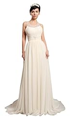 A-line Chiffon Natural   Waistline Floor Length Beaded Jeweled Lace  Dress