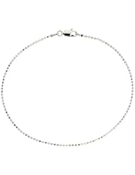 Sterling Silver Italian Faceted Pallini Bead Ball Chain Necklaces & Bracelets 1.5mm Nickel Free, sizes 7 - 30 inch
