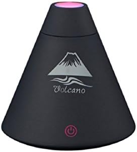 Topc 160ml Mini Volcano Humidifier USB Air Diffuser Purifier with Color LED Lights（black）