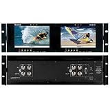 Marshall Dual 7 Screen 1.2 TFT MegaPixel Analog Composite PAL/NTSC Rack Monitor Set, 180 Tiltable.