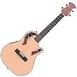 Applause UAE148 Acoustic-Electric Tenor Ukulele, Black