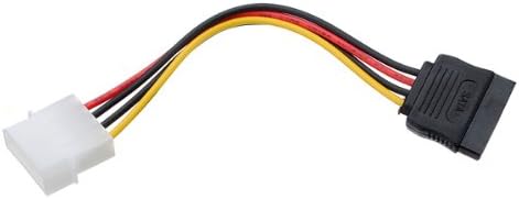 2X 4 Pin IDE Molex to 15 Pin Serial ATA SATA Power Adapter Cable.
