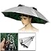 Fishing Sports Camouflage Inner Pattern Silver Tone Umbrella Hat