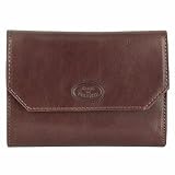 Robe di Firenze Ladies' Dark Brown Leather Flap ID Wallet