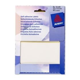 Brand New. Avery Wallet of Labels 116x78mm White Ref 16-040 [80 Labels]