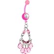 Bioplast Pink Chain Beaded Chandelier Belly Ring