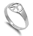 Sterling Silver Ring - Peace Sign - Face Height: 9 mm - Band Width: 3 mm - Size: 4-12