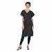 Black Easy Care poly/cotton blend, pre shrunk with attached belt. For Professional and home use