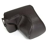 COSMOS Brown Leather Case Cover Bag For Sony NEX-5 NEX5 18-55mm Lens Camera ....