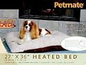 PETMATE 27 X 36 HEATED PILLOW BED DK BROWN SUEDE/BERBER
