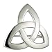 Rhodium Trinity Knot Brooch - Made in Ireland