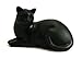 Near & Dear Pet Memorials Cozy Cat Resin Cremation Urn, 25 Cubic Inch, Black