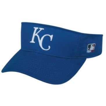 MLB ADULT Kansas City ROYALS Home BLUE VISOR Adjustable Velcro TWILL