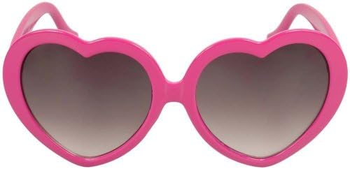 Lolita Large Lens Love Heart Shaped Sunglasses- Pink