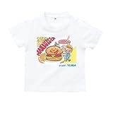 BabyChips tom's hamburger(名入れ半袖ベビーTシャツ) 110 ホワイト