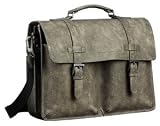 Kenneth Cole Briefcases Leather Durango Flapover Portfolio Grey