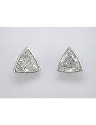 1.66 Carats Total Weight Trillion Diamond Stud Earrings