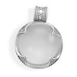 CleverSilver's Magnifying Glass With Oxidized Design Pendant