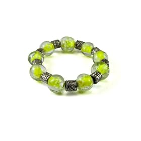 Green Glow in the Dark Stretch Bracelet, 7 1/2 "