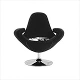 Velvet Wing Chair in Black