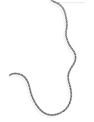 Sterling Silver 30 Inch Oxidized Rope Chain Necklace