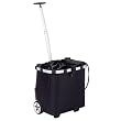 Reisenthel Carry Cruiser- Rolling Tote with Telescoping Handle, Solid Black