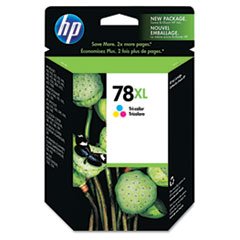 HP 78 Ink Cartridge, 1200 Page Yield, Tri-Color