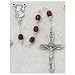 489LF - STERLING SILVER 5MM BEAD GARNET ROSARY, title=