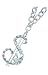 Clear Bunny and Money Sign 20 inch Necklace