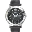 Timex Men's Leather Dress Sport Watch, 2E561, Indiglo, QUICK-DATE, Luminescent Hands, 50 Meter, 10 Year Battery