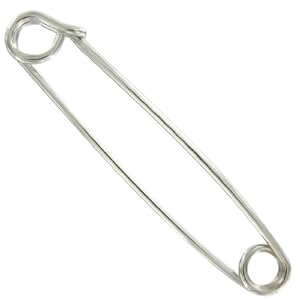 Silver Plated Mens Collar Bar Safety Pin 2