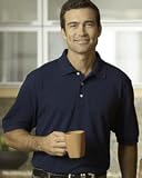Devon & Jones mens short sleeve five star performance pima pique polo(D320)