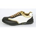 Henz Damenschuh, weiss/gold