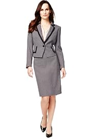 Notch Lapel 1 Button Tipped Jacket