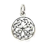 Pendant - Silver Round Irish Celtic Braided Knot Pendant Charm