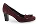 Bandolino Decipher Wine Suede Classic Office Pumps Comfortable Mid Heels