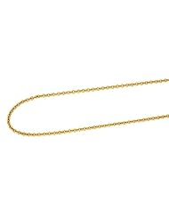 Ladies Real Solid 18K Yellow Gold Italy Cable Link Chain Necklace 16" 5.7 Grams