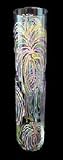 Mardi Gras Fireworks Design - Hand Painted - Bud Vase - 7.5 inches tall