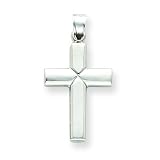 14k White Gold Cross Pendant