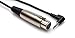 Hosa XVM-305F Camcorder Microphone Cable, XLR3F to Right-angle 3.5 mm TS, 5 ft