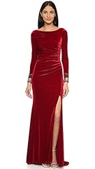 Polyester/Spandex/Velvet Long Sleeves  Dress