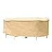 Budge Oval Or Rectangular Patio Set Cover 112" L X 84" W X 30" H Sand Polyethylene