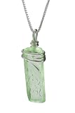 Green Depression Glass Petite Necklace